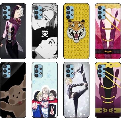 Black tpu Case For Samsung galaxy A32 A42 A52 A72 4g 5g S21 PLUS ultra back cover Yuri plisetsky tiger