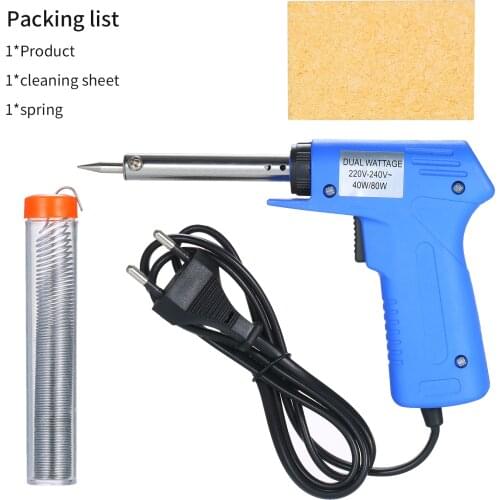 Double Powers Electric Soldering Iron type Electric Soldering Iron Powers Adjustable Soldering Iron Blue 40W/80W Adjustable