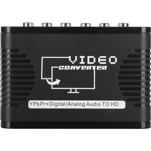 5 RCA Ypbpr Component Audio Video To HDMI-compatible HD HDTV Converter Adapter for Nintendo Wii Ps2 PS3 To TV Display Monitor