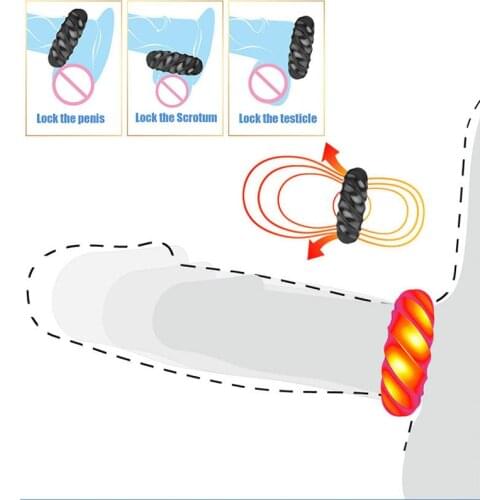 Male Cock Rings Penis Extender Enlargement Penis Ring Sex Toys for Men Delay Ejaculation Reusable Lock Cockrings