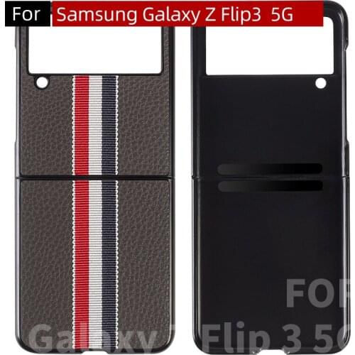 Leather Material 2021.8 New For Samsung Galaxy Z Flip 3 Case For Galaxy Z Flip3 5G Case