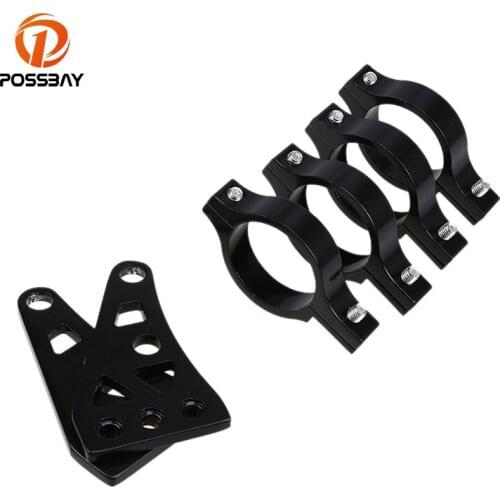 POSSBAY 39mm Universal Motorcycle Headlight Lamp Fork Tubes Mount Bracket Plate Street Motor Bike Cafe Racer Accessories Bracket