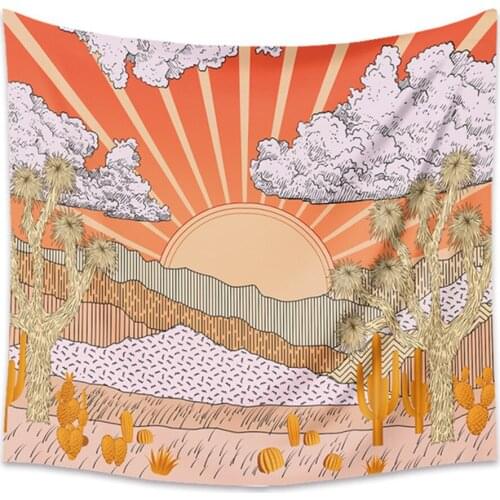 Sun catcher aesthetic tapestry bohemian decor Wall decoration catpet korean room decor