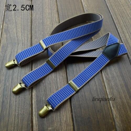 New Korean retro strap, British style pants strap suspenders with three clips adjustable