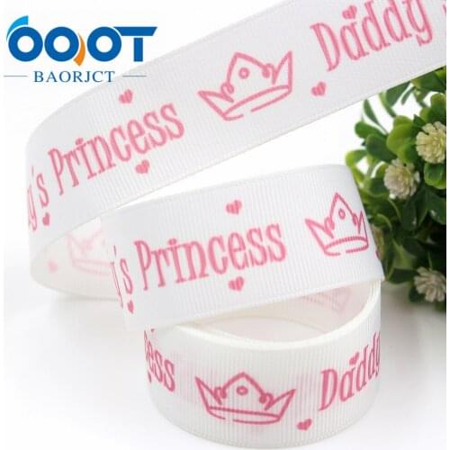 OOOT BAORJCT I-19330-837 25mm 10yards English Thermal transfer Printed grosgrain Ribbons,bow cap DIY accessories decorations
