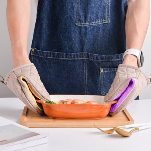 Anti Scalding Gloves Heat Clips Insulated Resistant Silicone Bowls Gloves Anti Slipping Household Tray Cook Tools
