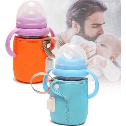 Baby Bottle Warmer Heater Insulated Bag Travel Cup Heaters Drink Portable Car Travel Warm Milk Thermostat USB bottle Heat cover