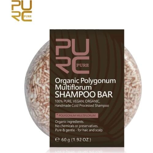 PURC 100% Handmade Cold Processed Organic Polygonum Shampoo Bar Deep Conditioning Hair Shampoo No Chemicals Or Preservatives