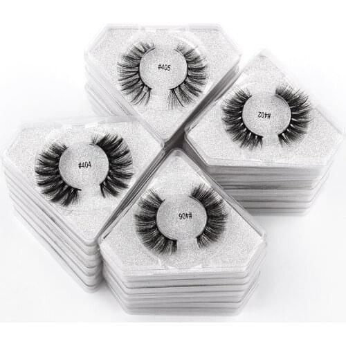 Wholesale Eyelashes Bulk 4/30/50 Pairs 3D Mink Lashes Soft Fluffy Messy Natural Mink Lashes Makeup False Eyelashes In Bulk