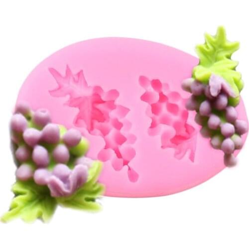Grapes Silicone Mold DIY Party Cupcake Fondant Cake Decorating Tools 3D Soap Clay Molds Chocolate Gumpaste Candy Resin Moulds
