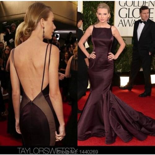 Sexy Mermaid Evening Dresses Backless Long Trains Celebrity Gowns