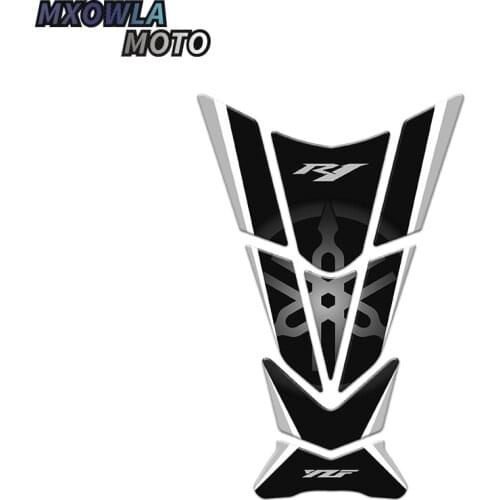 Sticker Motorcycle Tank Pad Protector Stickers Case for YZF-R1 r1 Tankpad 3D Carbon Look red