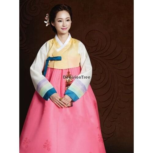 2021 korean traditional hanbok dress ethnic minority dance dresses ancient wedding palace costume stage dance performance dress