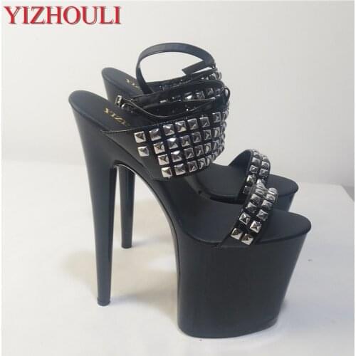 2018 The new style willows with buckles, 20cm high stilettos, waterproof platform Dance Shoes