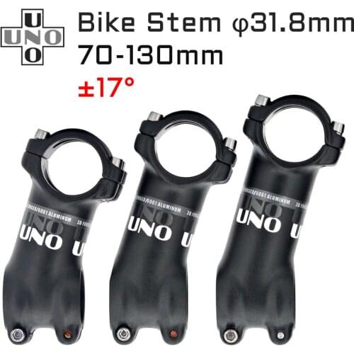 UNO 17° Bicycle Stem Riser 31.8mm Bike Handlebar Stem 70-130mm Ultralight MTB Road Bike Parts Cycling Accessories
