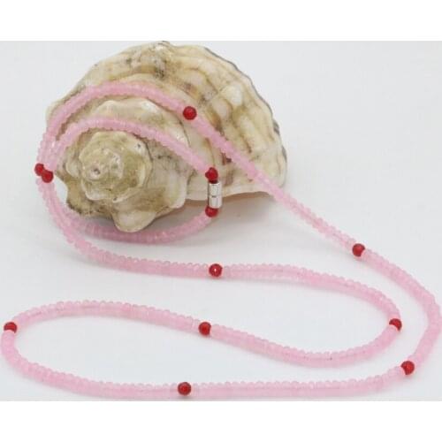 High grade long chain 4 rows magnetic clasp 2*4mm lovely pink stone abacus faceted beads jades multilayer bracelets jewelryB2771