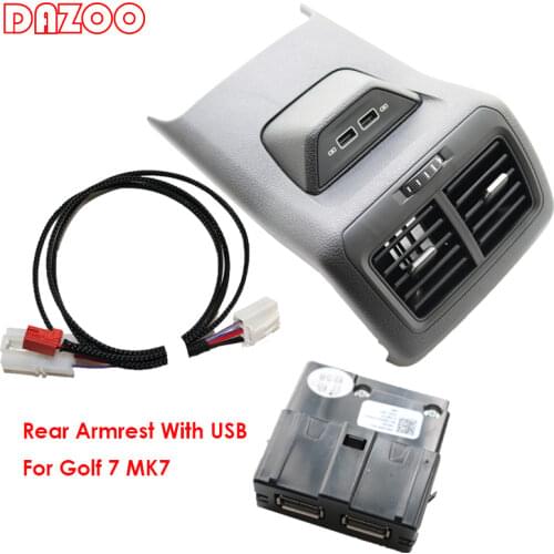 Rear Air Outlet Vent Trim Frame Assembly Center Armrest With USB For Golf 7 MK7 2013-2017 2019 82V 5GG864298B 5GG 864 298B
