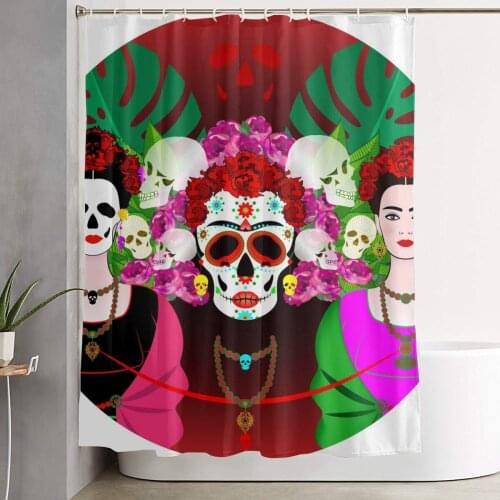 Skull 3D PrintNordic Style Shower Curtain Set HookHome Decoration Bathroom Waterproof Customized Dropshipping Polyester