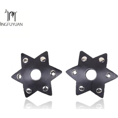 2Pcs Women Nipple Covers Leather Star Women Breast Petals Hexagram Shaped Petals Hollow Breast Stickers Sexy Intimates