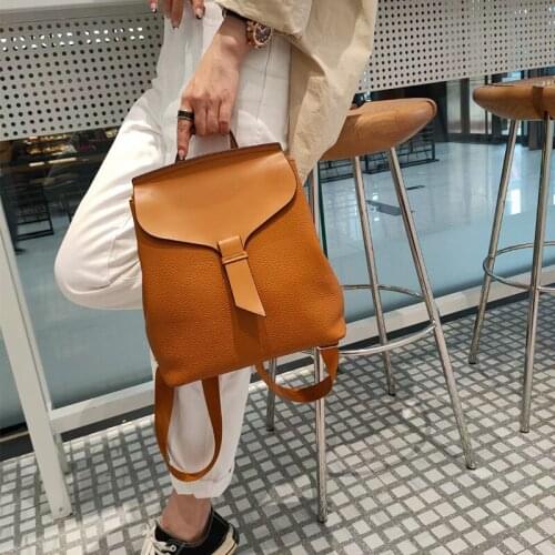 Womens Bag Backpack Bags Genuine Leather Fashion Black Mini Girls Travel Schoolbag Girls School Women Handbags Shoulder Bag
