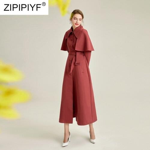 Женские классические тренчи ZIPIPIYF China At AliExpress