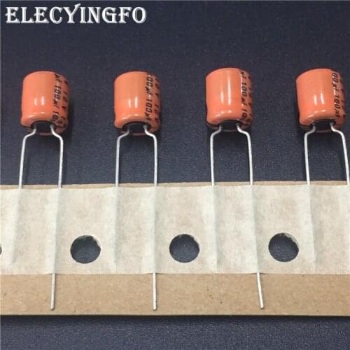 10Pcs/100Pcs 100uF 10V100uf Japan NIC NLE Series 6.3x7mm LOW-LEAKAGE CURRENT 10V100uF Aluminum Electrolytic capacitor