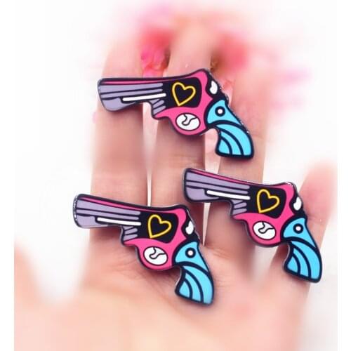 10pcs/lot DIY planar resin gun kawaii resin cabochons accessoires