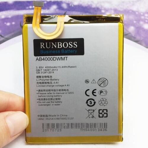 100% NEW Original 4000mAh AB4000DWMT Battery For PHILIPS Xenium X596 CTX596 Cell Phone Batteries