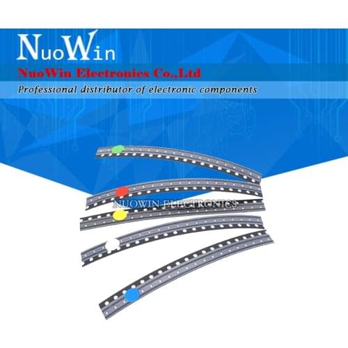 100pcs 0402 SMD LED White Red Blue Yellow Green Orange Warm White RGB Light Emitting Diode