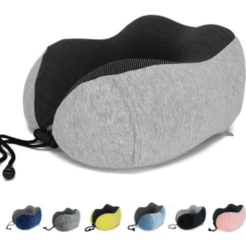 Car U Shaped Memory Foam Neck Pillow Soft Slow Rebound Space Travel Pillows Solid Neck Cervical Healthcare Bedding Drop Shipping