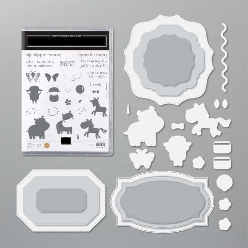 Hippo Metal Cutting Dies and Stamps for DIY Scrapbooking Album Paper Cards Decorative Crafts Embossing Die Cuts