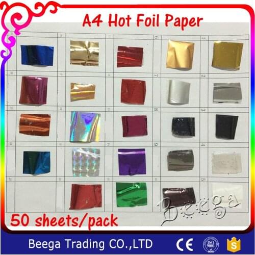 Free Shipping 50 Pcs 21x29cm A4 Size Gold Hot Stamping Foil Paper Laminator Laminating Transfere on Elegance Laser Printer