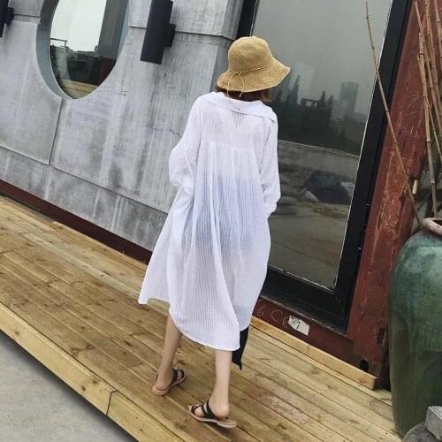 Blouse Women Shirt Womens 2021 Summer Top Loose Cardigan Coat Blusas Mujer De Moda