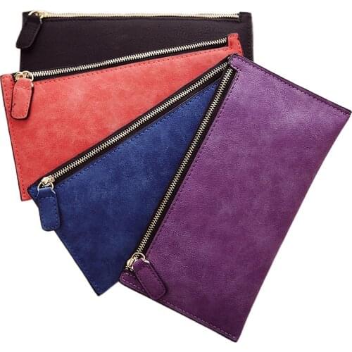 Mens Womens PU Zipper Cash ID Card Credit Card Holder Pure Color Mini Business Card Case Name Card Holder Holiday Gift