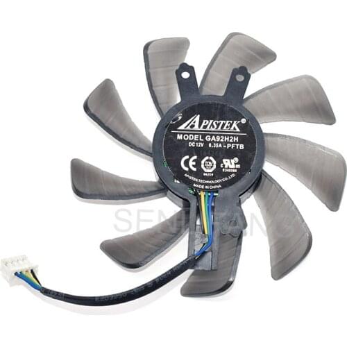 For GTX760 PWM Graphics Fan GA92H2H DC 12V 0.35A Four Lines C.T.C 49x46x16mm Dia. 85mm