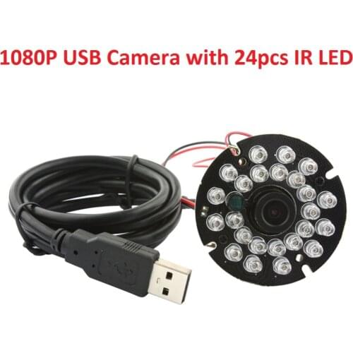 ELP 1080P CMOS OV2710 high speed MJPEG&YUY2 IR CCTV Night Vision 2.8mm lens Camera USB2.0 Infrared camera module, free shipping