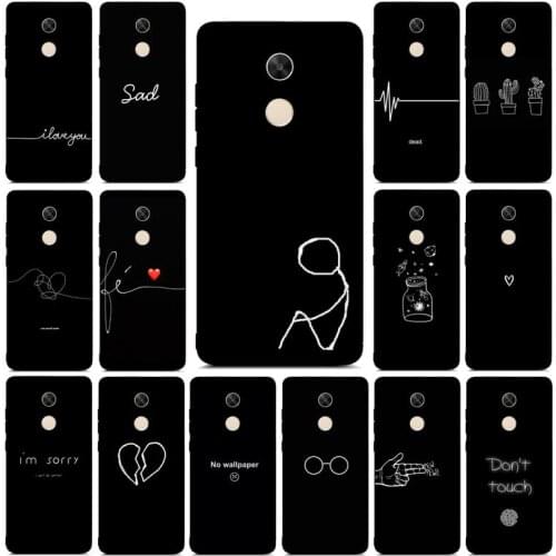 FHNBLJ Abstract Line Face art dark Fashion Phone Case for Redmi Note 4 5 6 8 9 pro Max 4X 5A 9S case
