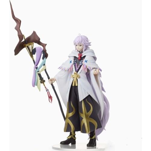 Japan anime Fate/Grand Order -Demonic Battlefront: Babylonia- Merlin 20cm PVC original figure figurine Figures collectible Model
