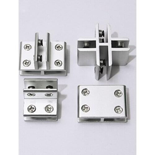 180 Degree Bilateral Clip Home Easy Install Glass Clamp Zinc Practical Durable Cabinet Door Hinge Bathroom Furniture Cupboard