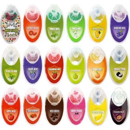 200 Pcs Mix Fruit Flavor Menthol Capsule Mint Beads Explosion Pops Cigarette Filter Brush Ball for Smoking Holder Accessories