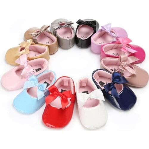 Baby girl princess shoes bow soft toddler toddler girl leather baby shoes