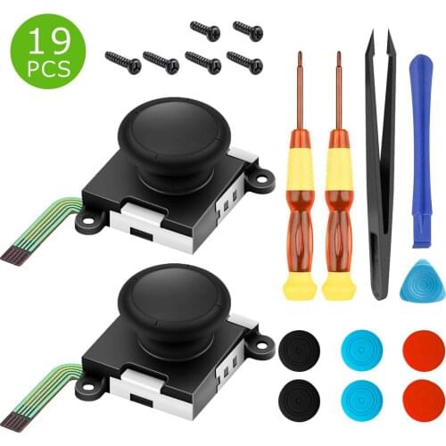Screwdriver Set for Switch Handle Rocker Maintenance Teardown Hand Tools Tweezers with Rocker Cap Game Repair Kit