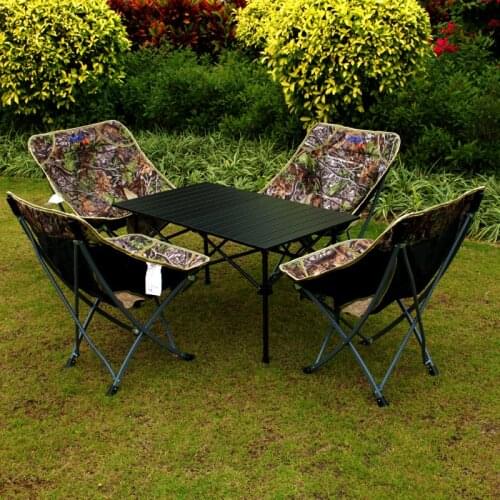 5Pcs Outdoor Tactical Table Chair Sets Combination Travel Self-driving Portable Car BBQ Camping Beach Backrest Rest Stool Tool