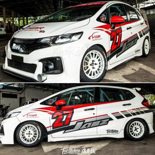 Car stickers For Honda Fit GK5 JAZZ 2014-2019 body appearance stickers new Fit GK5 body decoration modification stickers