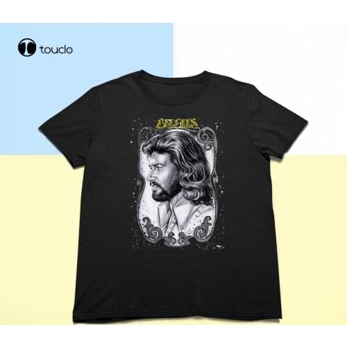 New Barry Gibb - Bee Gees Art Short Sleeve Cotton Black Unisex S-5Xl T-Shirt Cotten Tee Shirt