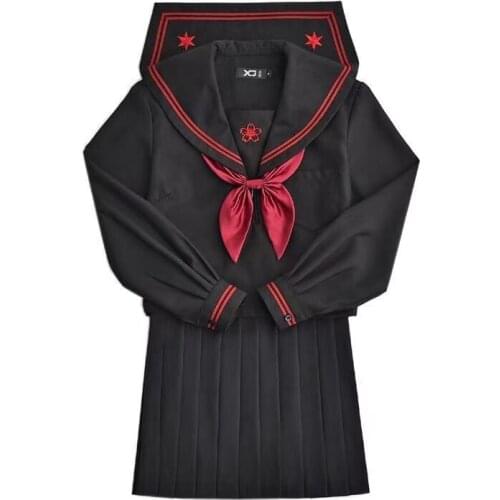 New Arrival Novelty Japanese School Uniforms Summer Sailor Hell Girl enma ai anime Cosplay Girls Suit Uniform JK Sets Black