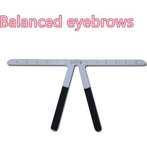 Permanent Makeup Tattoo Eyebrow Ruler Measure Tool Metal Eyebrow Balance Ruler Shaping Stencil Tools