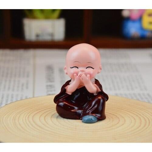 Lovely Small Kungfu Monks Maitreya Buddha Resin Handicrafts