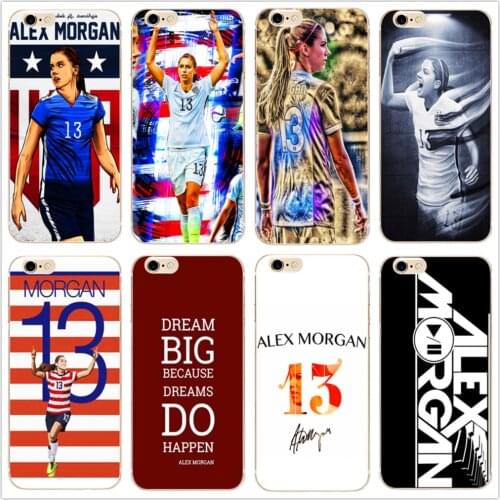 Alex Morgan For Iphone 12Pro Mini 11Pro Max Se2 6s 7 8 plus X XS XR Xsmax Fashion Clear Soft Phone Case Cover for USWNT Snap