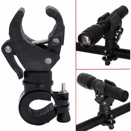 Adjustable Bicycle Flashlight Holder 360 Degree Rotation Bike Bicycle Flashlight Bracket Clip Mount Clamp Holder Adjustable